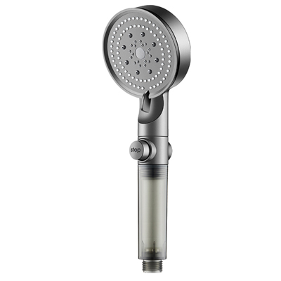 Black Shower Head 5 Modes Showerhead Spa Filter Portable High Pressure Bath TM-SD-E503
