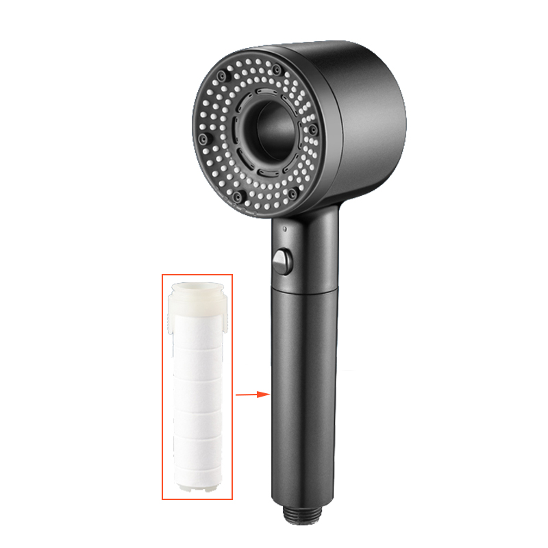 5 Modes Turbo pomme de douche filtre rond anti-peluches Spa haute pression économie d'eau Anti calcaire TM-SD-E513