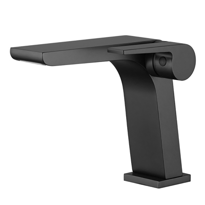 Bathroom Washbasin Faucets Hot And Cold Kitchen Mixer Tap Black Sink Accessories Waterfall Stream Deck Single Handles Stand AK-C01