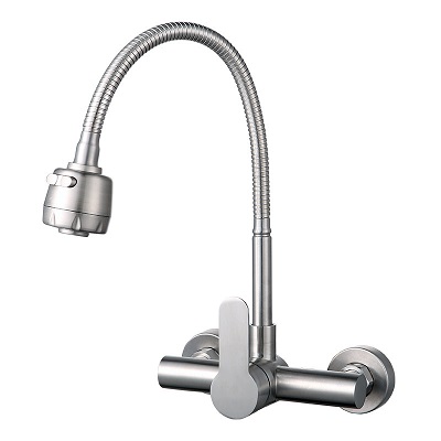 Kitchen Faucet Stainless Steel Wall Extendable Mixers Tap Water Saving Bathroom Sink Cranes Gourmet Washbasin AK-C06