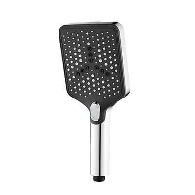Square 3 Modes Silver Shower Head Spa Rain High Pressure Portable Bathroom TM-SD-E312