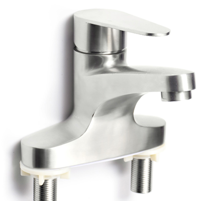 304 Stainless Steel Single Handle Hot And Cold Water Mixer Brushed Nickel Bathroom Wash Sink Basin Two Way Tap Faucet TM-FA-SS035